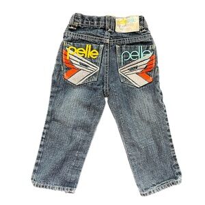 Pelle Pelle Embroidered Blue Denim Jeans - 2T